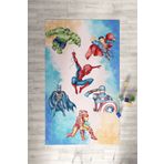 Homiko Marvel Süper Kahramanlar Desenli Çocuk ve Bebek Odası Dekoratif Halı TLH-315