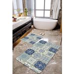 Homiko Patchwork Motif Desenli 2'li Büyük Boy Banyo Paspas Seti