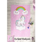 Homiko Unicorn Desenli Çocuk ve Bebek Odası Dekoratif Halı TLH-170
