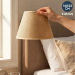 Homing 22 cm Kumaş Abajur Başlığı Kumbeji - Kum Beji