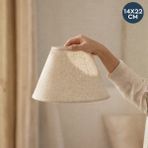 Homing 22 cm Kumaş Abajur Başlığı Natürel Renkli Ev ve Ofis Kullanımı İçin Modern Tasarım