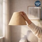 Homing 22 cm Natürel Kumaş Abajur Başlığı Ev ve Ofis Kullanımı İçin Modern Tasarım