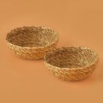 Homing 2'li Hasır Sepet Natural 13 cm - Bej