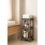 HOMİNG 3 Katlı Tekerlekli Çok Amaçlı Banyo & Mutfak Düzenleyici Raf