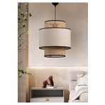 Homing AYD-3506 Doğal Hazeran Rattan Kumaş Sarkıt Avize