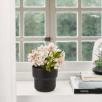 Homing Dekoratif Plastik Saksı Siyah 3 Adet 11 cm SEH-4620
