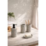 HOMİNG Doğal Taş Görünümlü 4 Parça Seramik Banyo Seti