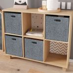 Homing Gri Çok Amaçlı Keçe Organizer Dolap Içi Düzenleyici 4'lü Sepet Seti 24 x 24 cm
