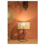 HOMİNG Hazeran Rattan Başlıklı Abajur