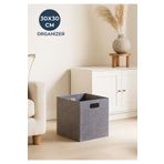 HOMİNG Homing Çok Amaçlı Keçe Organizer Sepet Dolap Içi Düzenleyici -tekli Gri // 30x30 Cm