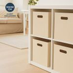 Homing Krem Çok Amaçlı Keçe Organizer Dolap Içi Düzenleyici 4'lü Sepet Seti 30 x 30 cm - Krem Rengi