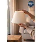 HOMİNG Krem Kumaş Abajur Başlığı 22'lik