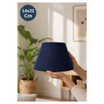 HOMİNG Lacivert Kumaş Abajur Başlığı 22 cm