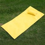 Homing Mini Yastıklı Plaj / Piknik Örtüsü- Su ve Kum Tutmayan Kumaş - Sarı - 65 x 150 cm
