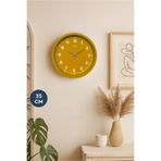 HOMİNG Retro Hardal Sarı Duvar Saati 35 cm 242314