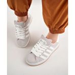 Homiro Ortopedik Spor Sneaker Ayakkabı Füme-Beyaz Bağcıklı Düz Taban Kadın Kullanıcı İçin Rahat - Füme - Beyaz