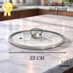 Homiva Home Cam Tencere kapağı Düz-22 cm