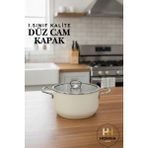Homiva Home Cam Tencere Kapağı DÜZ-24CM