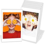 HOMMDECO Infinity Edge akrilik resim çerçevesi, dikey, şeffaf çerçeve, polaroid fotoğraf dekorasyonu için masaüstü fotoğraf ekranı, kayıt hatırlatmaları (5 adet)