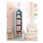 Hommy Sims Lake Montessori Kitaplık Mdf Malzeme 35 cm Genişlik 25 cm Derinlik 4 Raflı Country Tasarım - Mavi