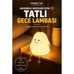 Homnova Renk Değiştiren Dokunmatik Armut Gece Lambası Şarjlı Silikon Sevimli Lamba