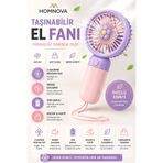 Homnova Taşınabilir El Fanı USB Şarjlı Mini Vantilatör 3 Kademeli Sessiz Çalışma Güçlü Esinti Portatif Fan / RENK KARIŞIK GÖNDERİM YAPILACAKTIR