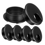 Homoyoyo 1 Takım Delik Kapakları Kablo Deliği Kapağı Kordon Deliği Kapağı Masa Rondela Kiti Masa Rondelası Masa Kablosu Deliği Kablo Rondelası Kapakları Masa Grometleri Plastik Black 6 Adet