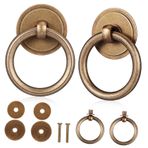 Homoyoyo 1 Takım Pirinç Dolap Kolları Mobilya Kulpu Çekmece Tutacağı Kolay Montajlı Dolap Kulpları Klasik Tarzda Dolap Kulpları Altın Dolap Kolları Altın Çekmece Çeker Brown 4