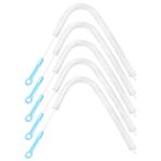 Homoyoyo 5 Adet Fırça Temizleyici Drenaj Temizleyici Ev Temizliği Duş Drenajı Saç Tıkanıklığı Giderici Temizleme Aracı Pipetler Için Temizleme Fırçası Beyaz Şişe Fırçası Plastik Boru Hattı