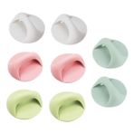 Homoyoyo 8 Macun Küçük Saplı Yumruksuz Kapı Kolu Yapışkan Kapı Kolu Mobilya Aksesuarı Yapışkanlı Kapı Kolu Çekme Kolu Dolap Topuzu Kapı Gardırop Kolları Çekmece Topuzu
