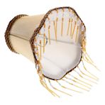 Homoyoyo retro tarzı abajur pilili abajur vintage kraliyet abajur lamba gölgesi aplik kristal avizeler ışık kapakları abajur için duvar lambası masa abajur Mum asılı boncuk örümcek ışığı