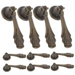HOMSFOU 10 Adet Vintage Tek Delik Çekmece Çekme Kolye Çinko Alaşım Dolap Kolları Metal Mobilya Kolye Banyo Dolapları Için Dekoratif Dresser Kolları Çeker