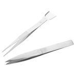 HOMSFOU 2 Adet Takı Elmas Araçları Mücevher Cımbız Yüz Saç Cımbız Kaş Alma Makinesi Damgalayıcı Cımbız Zanaat Cımbız Hobi Cımbız Bu Paslanmaz Çelik Metal Takı Pense