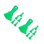 HOMSFOU 2 Takım Yin Ve Yang Boynuzları Kürek Alçıpan Köşe Aracı Mala Beton Aracı Dış Köşe Için Mala Plastik Mala Köşe Düzeltme Kazıyıcı Aletler Alçı Aracı Pvc Yeşil 6 adet * 2