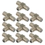 HOMSFOU 20 TV konektörü koaksiyel kablo ayırıcı koaksiyel konektör uzatma kablosu Coaxial adaptör Antenli TV splitter f tipi dişi ayırıcı kablo koaksiyel adaptörü Çinko Alaşım Silver