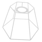 HOMSFOU Avrupa Retro El Yapımı Lamba Standı Dokuma Pamuk Ipi Kumaş Püskül Donanım Standı Diy Fransız Masa Avize Standı (altıgen/avize Standı) 1 Parça Hafif Kafes Koruması Kabuk Nostaljik