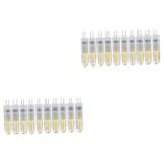 HOMSFOU LED Ampul 20 Adet Lamba Boncukları Gün ışığı Beyaz Ampul Tuz Lambası Ampulü Kısılabilir Ampul Mikrodalga Lamba Ampulü Iki Pimli Taban Lambası Peyzaj Ampulü Duvar Lambası Yok Pp G4