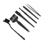HOMSFOU temizleme fırçası seti telefon temizleyici bilgisayar ekranı fırçası temizlik araç kiti temizlik fırçası cleaning brush ev klavye fırçası antistatik temizleme fırçası pvc Black
