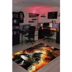 Homshtag Altı Çok Renkli Oyuncu Halısı Zemini Siyah Renk Gamer Temalı Rainbow Six Siege Sever Halı