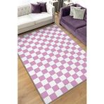 Homshtag Pembe Beyaz Damalı Halı Mutfak Halısı Kareli Oturma Odası Halısı Retro Tarzı Salon Halısı Çok Renkli