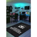 Homshtag Pusucular Siyah Oyuncu Halısı Beyaz Renk Gamer Temalı Halı Call Of Duty Sever Hediye Halı Antrasit