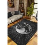 Homshtag Yansıtan Siyah Renkli Salon Halısı Gökyüzü Temalı Genç Odası Halısı Koyu Renkli Halı - 80 x 120 cm