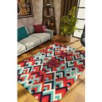 Homshtag Yolculuk Renkli Retro Geometrik Oturma Odası Yazlık Halı Pamuklu Yıkanabilir Salon Halısı