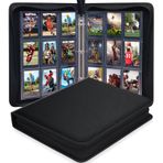 Homthy 360 Cepli Toploaders Kart Bağlayıcı, 9 Cep Ticaret Kartı Albümü 3 "x4" Sert Üstten Yükleyiciler için Yugioh, MTC, TCG, Oyun Kartları, Spor Kartları için Uygun Kollu Kart Koruyucuları