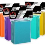 Homthy Ticaret Kartları için 500 Adet Kart Kollu Üstten Yükleyiciler, Standart Kartlar için 5 Renk Yumuşak Beyzbol Kartı Kılıfı, MTG, Futbol Kartı, Spor Kartları, Oyun Kartları için uygundur