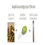 homvira 3’lü kışlık set-Zeytin,ceviz kırma çekiçi, biber oyacağı, patlıcan oyacağı