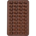 Homvira🧸🍫 Ayıcık Figürlü Silikon Çikolata Kalıbı 40 Gözlü | Jelibon Şekerleme Buz Kalıbı | Esnek Yapışmaz | -40°c / +230°C Isıya Dayanıklı - Acı Kahverengi