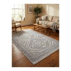 Homz Vintage 1701 Gri Bohem Pamuk Kilim Çift Taraflı | Doğal Dokuma • Antialerjik • Yıkanabilir