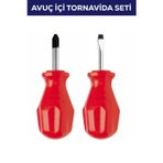 Hon 2'li Avuç içi & 3 Parça Tornavida Seti (DÜZ,YILDIZ TORNAVİDA,KONTROL KALEMİ&2 ADET TOPAÇ TORNAVİDA)