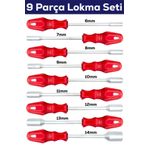 HON 9 Parça Lokma Tornavida SETİ(6-7-8-9-10-11-12-13-14 mm)